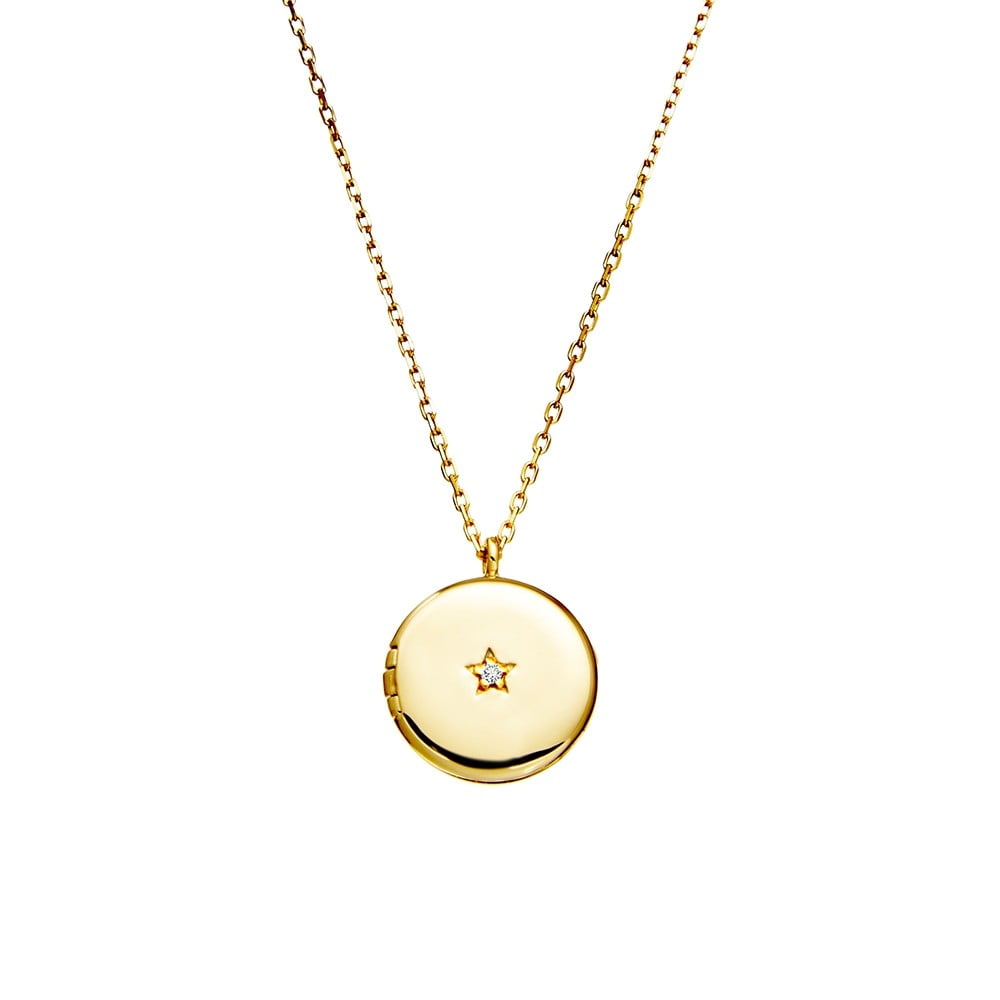 Love Circle Locket Gold