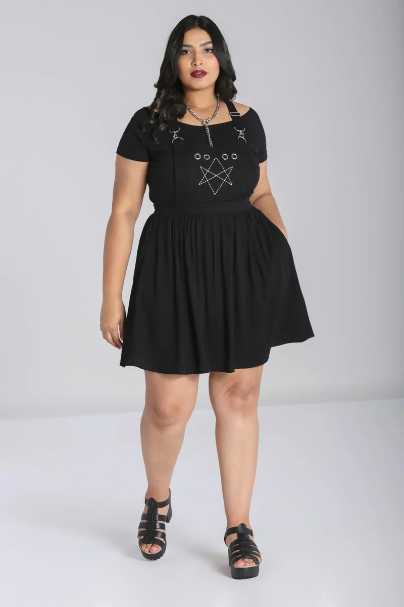 Destroya Pinafore Dress Black