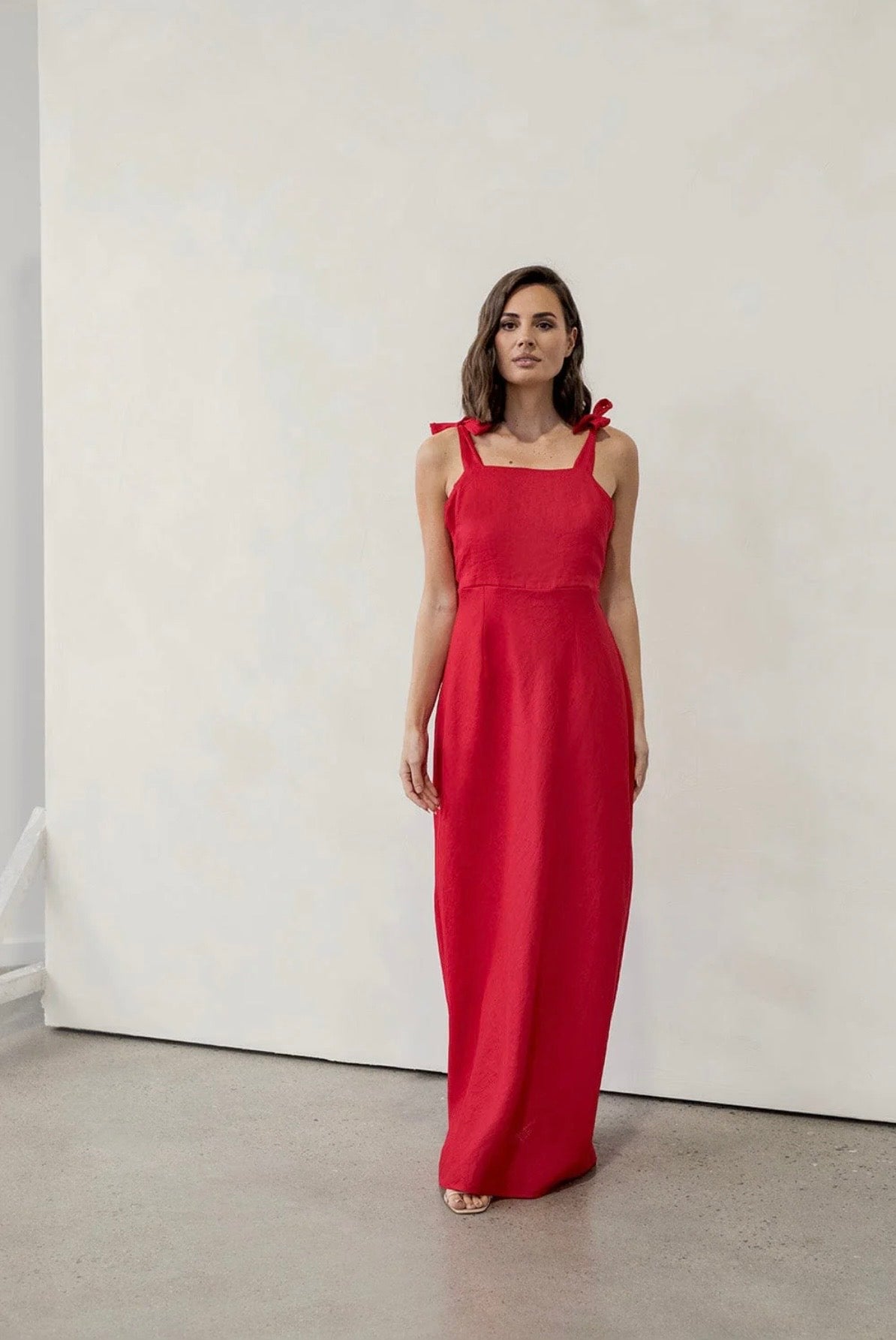 Bowie Dress Long Red