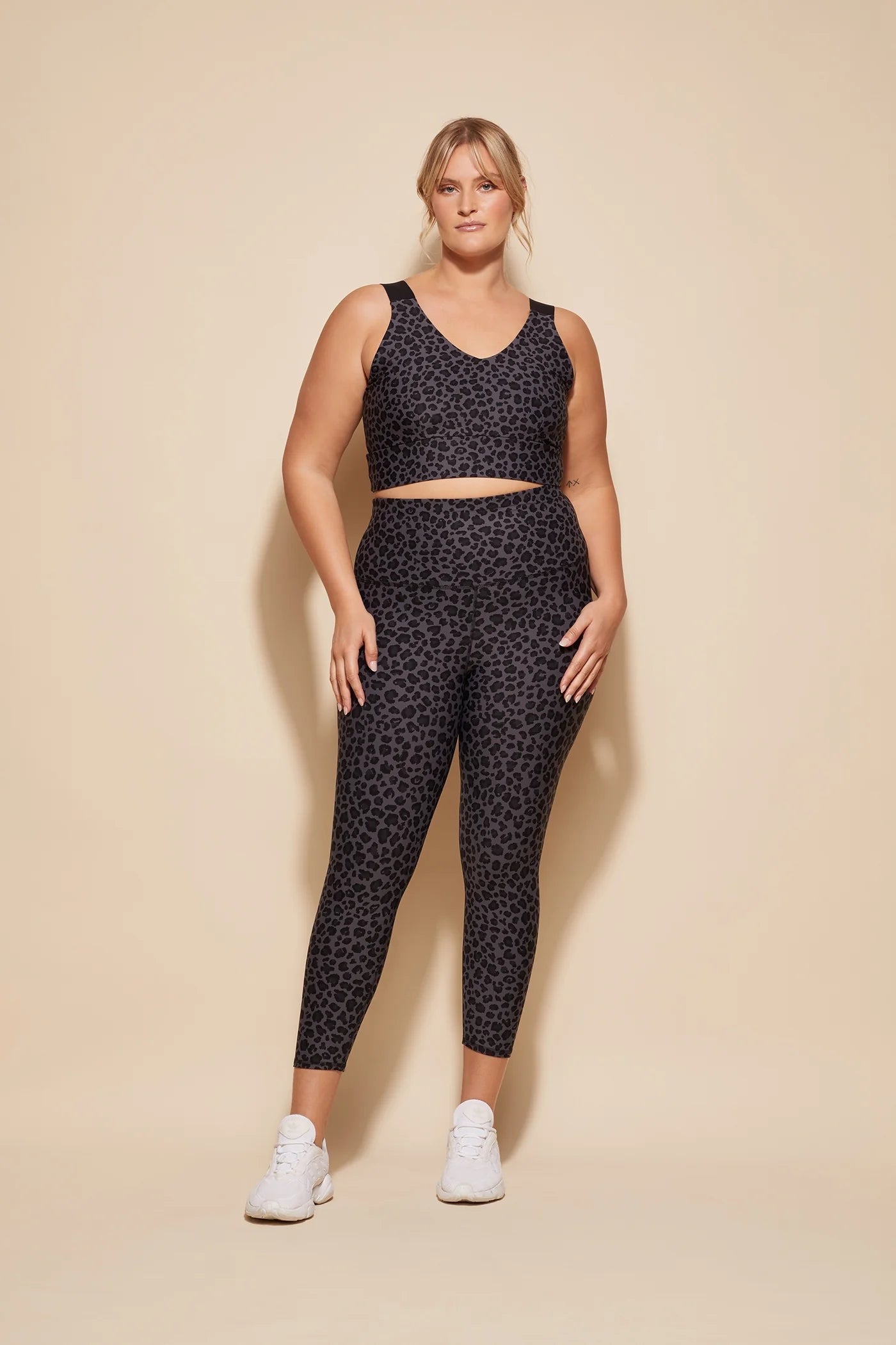 lady with blonde hair wearing active wear